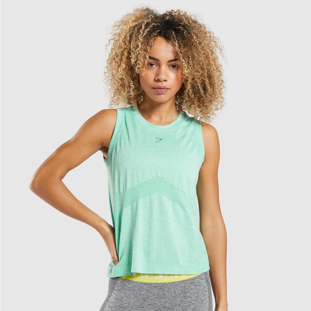 Gymshark Flex Loose Tank Top - Cactus Green Marl